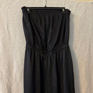 Chic Black Strapless Jumpsuit XL